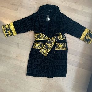 Versace Baroque Black and Gold Bathrobe